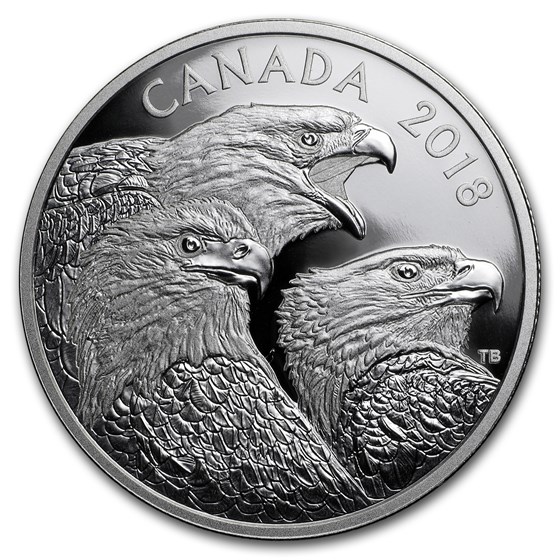 2018 Canada 1 oz Silver $15 Magnificent Bald Eagles 2018 Canada 1 oz Silver $15 Magnificent Bald Eagles